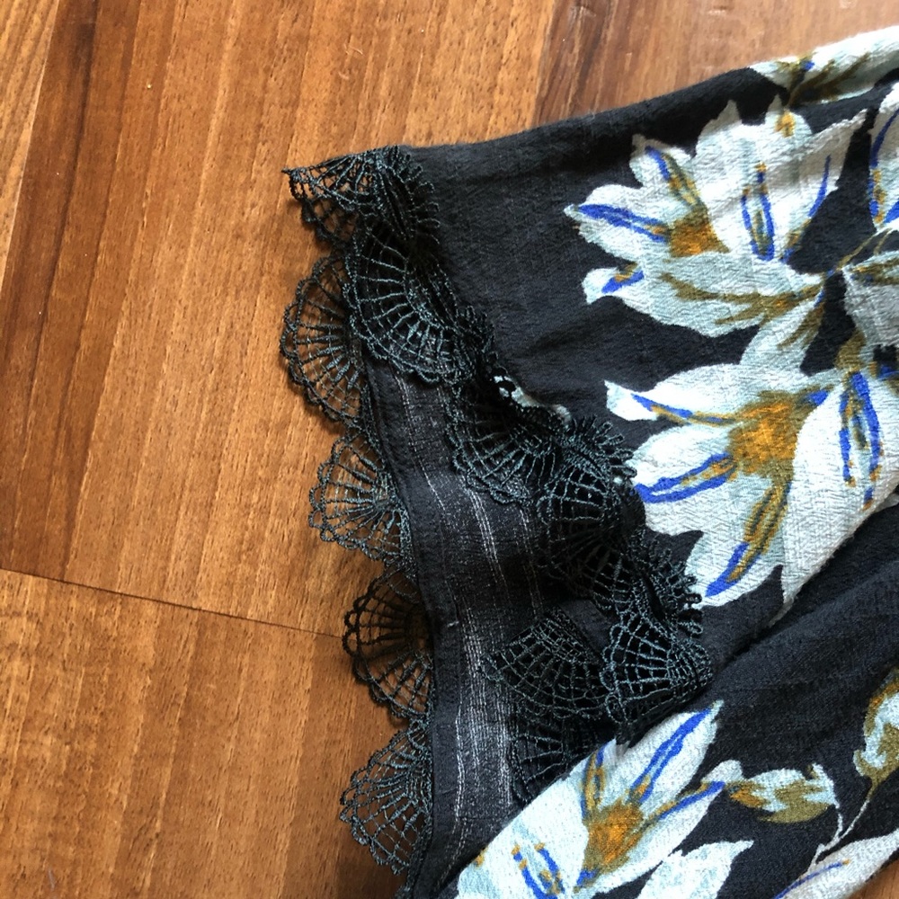 Free People Black Floral Dress XS - Picture 11 of 15